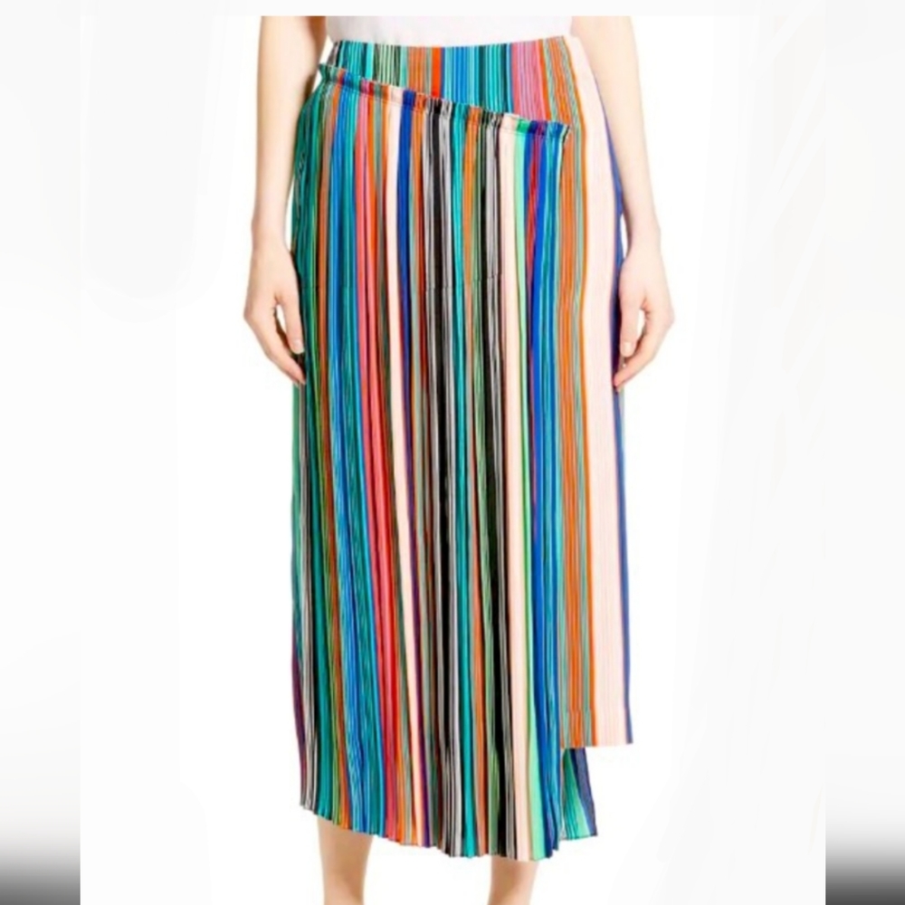 Diane Von Furstenberg vertical stripe midi skirt